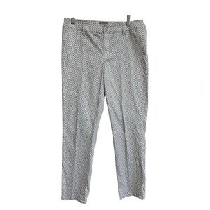 Chico's capri Pants Women’s Size Small Black White Print Stretchy